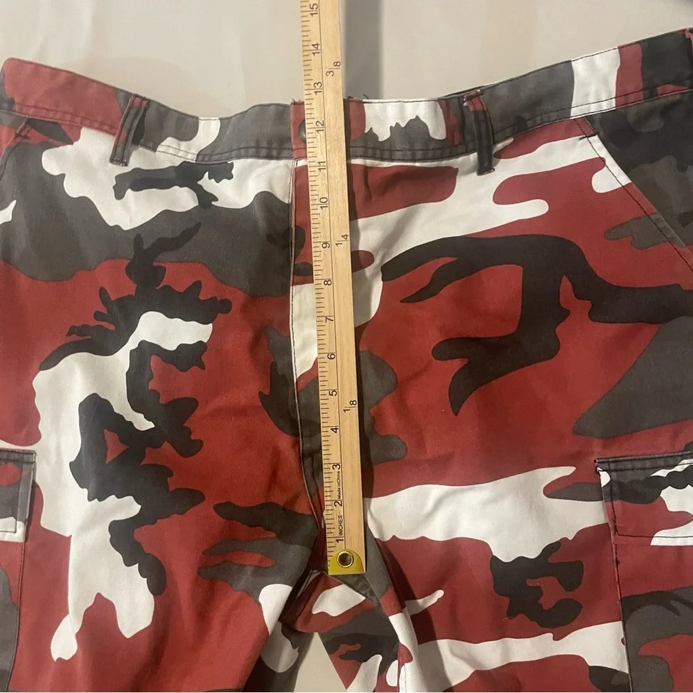 Backbone Red Black White‎ Camo Cargo Pants Jogger Style XL - Picture 15 of 16